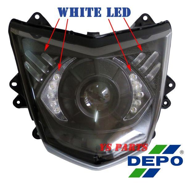 DEPO】イエローフィルター内蔵プロジェクターHIDヘッドライトユニット