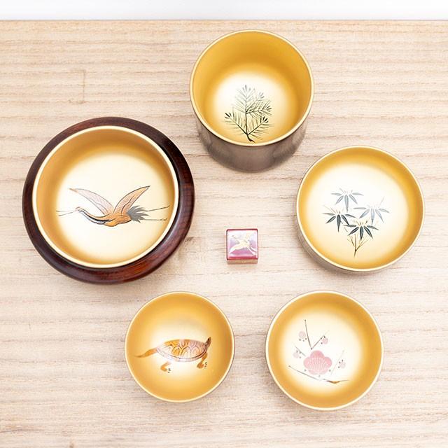 盃 セット 川連 漆器 漆塗り おしゃれ 金 蒔絵 木製 日本製 高級 木