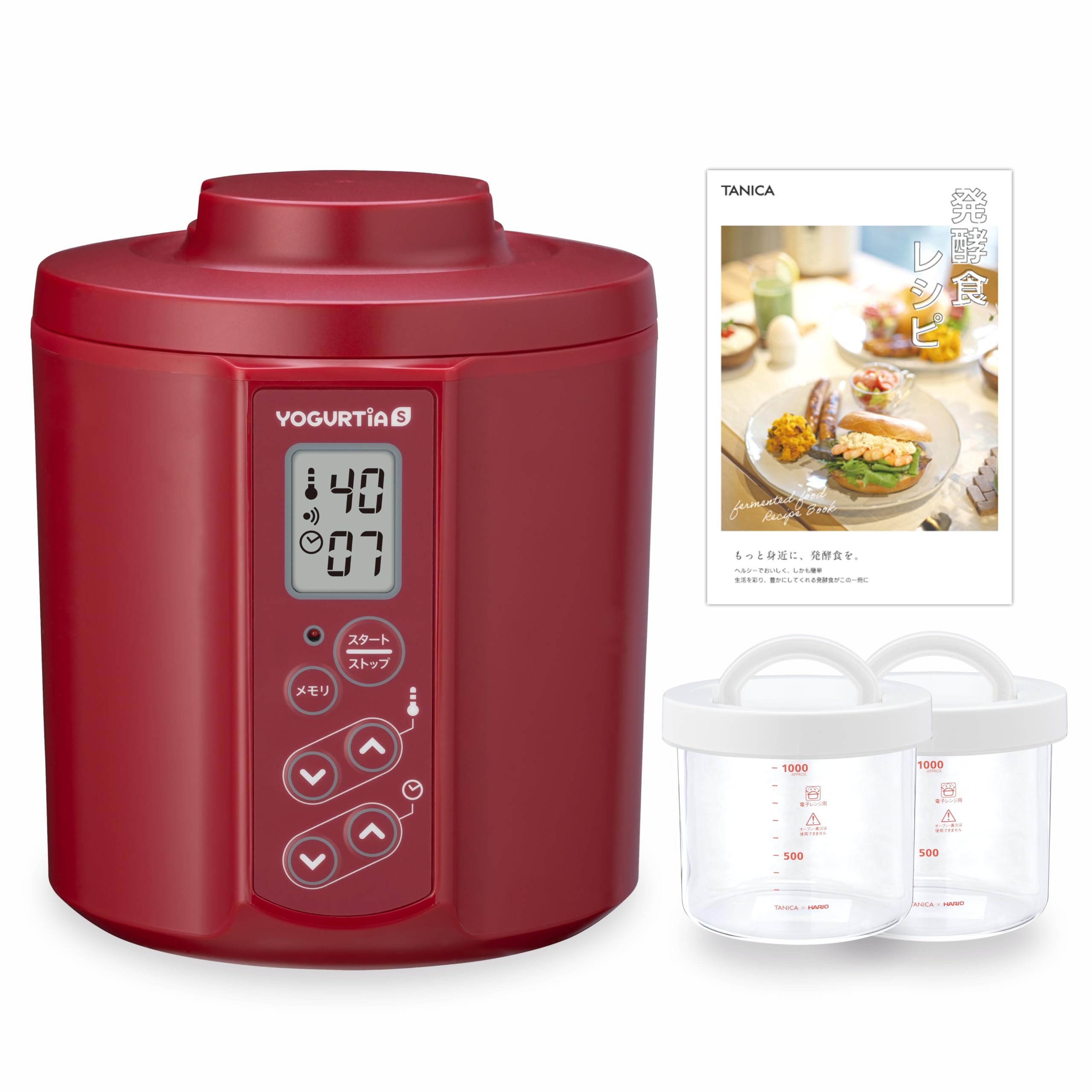 タニカ電器 ヨーグルティアS ガラスセット YS-02GB （ブラック