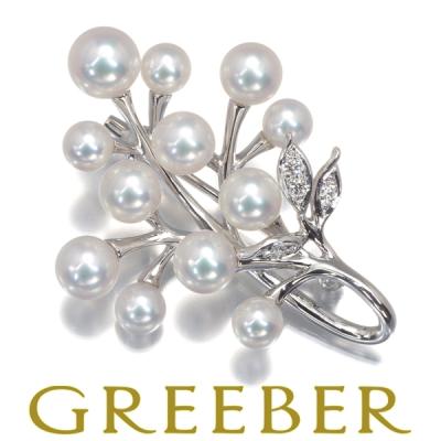 ミキモト アコヤ真珠 パール ブローチ 5.5mm-7.0 mm SILVER ミキモト