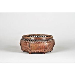 茶道具 炭道具 花入 炭斗 炭取り 清風籠 淡々斎好写し 和田菁竺作 風炉