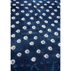 アフリカ マリ ドゴン族 刺繍入り 藍染布 No.4 マルチクロス 刺繍