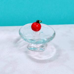 ガラス細工 きのこ（S) 赤 ミニチュア 雑貨 置物 小物 茸 : きたの