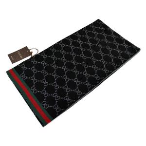 GUCCI（グッチ） マフラー 570603 3G200 メンズ GGロゴ フリンジ