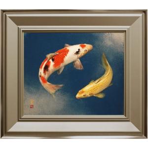 さらに値下げしました 梶喜一 日本画 金箔仕様 鯉 鯉の画家 Yahoo