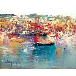 フランス風景絵画 油絵 小澤勇寿郎 作 パリの街 8号サイズ インテリア