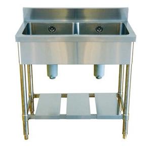 二槽シンクW800×D450×H800+100mm【東京圏限定】A2C-800業務