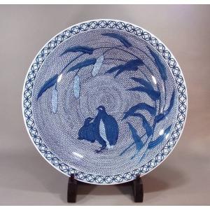 有田焼 古伊万里様式金彩花鳥絵飾り大皿｜陶芸作家 藤井錦彩 作