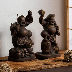 定額山壽量院 御祈開眼 恵比寿大黒天 古美彩色(恵比寿様 大黒天様