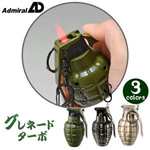 電子式ガスライター グレネード ターボライター 全2色 手榴弾ライター