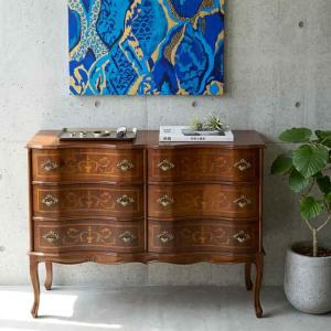 コンソールテーブル 木製 イタリア 猫脚 象嵌 完成品 イタリア製 588