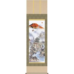 掛け軸-海棠に尾長鳥／狩野 探幽(尺五)幅54.5×高さ190cm モダン