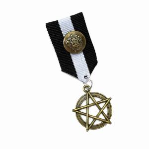 バッジ ミリタリー 勲章 赤 紺 茶色 スター ch14 勲章バッジ ワッペン