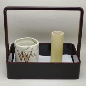 茶道具 炉縁 真塗り 松唐草蒔絵 中村宗悦作 真塗 茶道 : 茶道具いまや