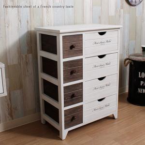 レトロ雑貨 引き出し収納 昭和レトロ柄 3段チェスト 木製 小物入れ