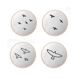 彫金刻印 Birds Stamp Pack,4pc＊鳥の刻印セット 高品質最新モデル。革