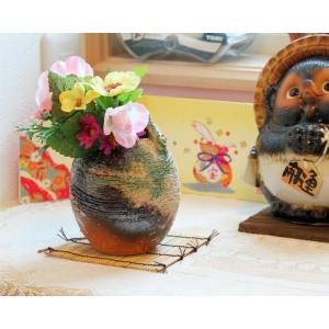 ポイント10倍]信楽焼 大きな 花瓶 窯肌 松皮 20号 おしゃれ 大壺 つぼ