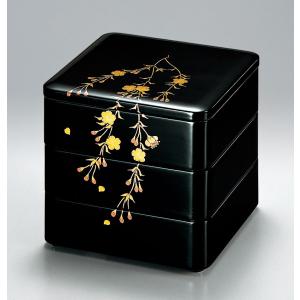 和食器 三段重 溜内朱 漆塗り 会津漆器 木製 お重 会津塗り 3段重箱