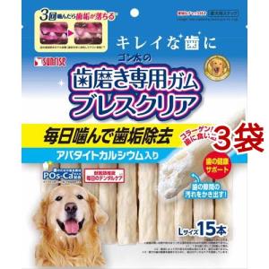 ゴン太の歯磨き専用ガム ブレスクリア アパタイトカルシウム入り L