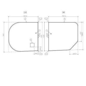 TOTO お風呂のふた 風呂ふた 2枚割りフタ HD160 ラウンドラクかる 2枚