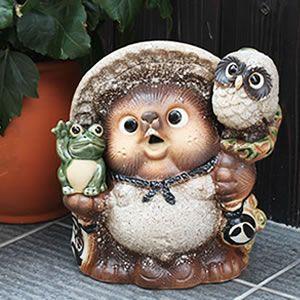 信楽焼 9号古信楽満願成就 たぬき タヌキ 狸 開運 縁起物 可愛い 陶器