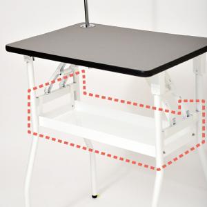 トリミングテーブル ホワイトST 万力式アーム付/W750×D450×H775mm