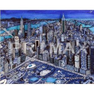 k*a様 ヨハン・ペラトーネル 紙 ミクストメディア版画 「ニューヨーク