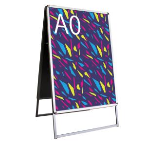 A型看板 A1 屋外対応 ワンタッチ グリップ式 両面 四辺開閉 軽量アルミ