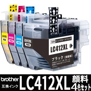 インクラボ LC412XL-4PK 4色パック大容量(顔料) Brother ブラザー 互換