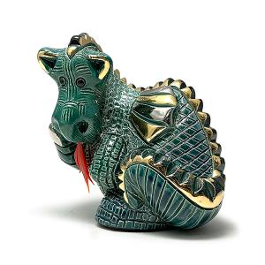 置物 ドラゴン どらごん 陶器 送料無料 F243G : リンコナダ(日本代理店