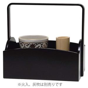 茶道具 煙草盆 莨盆 溜塗り 香狭間透かし 中村宗悦作 溜塗 茶道