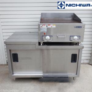 タニコー 角型 ゆで麺器 ◇ 二槽式 8テボ 都市ガス 13A TGUS-90W 幅900