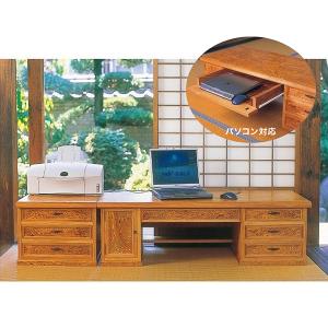 文机 座机 書斎机 MK4317 清風 ケヤキ塗 からくり 幅100cm 静岡県産