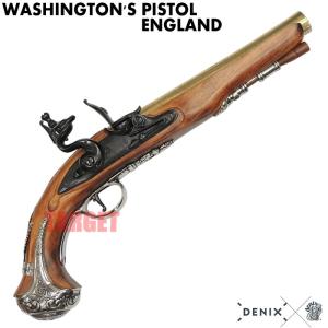 ☆DENIX ダブルバレル 回転式フリントロックピストル イギリス 1264