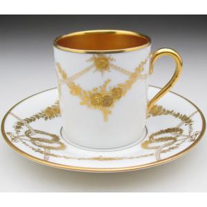 MINTON（ミントン） 金彩草文 カップ＆ソーサー アンティーク 19世紀