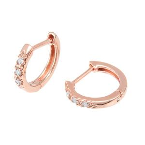 ジュエリーツツミ プラチナダイヤモンドピアス Pt ホースシュー 馬蹄