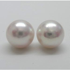 プラチナ パール ピアス 8mm アコヤ 真珠 Pt900 冠婚葬祭 ホワイト