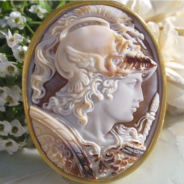 CAMEO（カメオ） Giuseppe Tesoriere作 サードニクス シェルカメオ