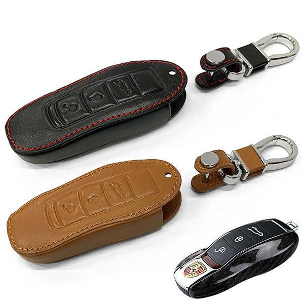ポルシェ PORSCHE 本革 スマートキーケース C型 色選択 カバー 車 キズ