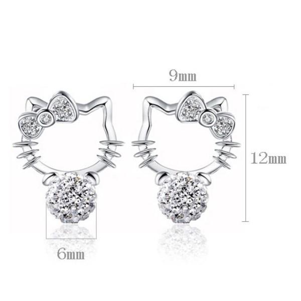 5A級 CZ キティちゃん ホワイトデー ピアス 結婚式 ハローキティ