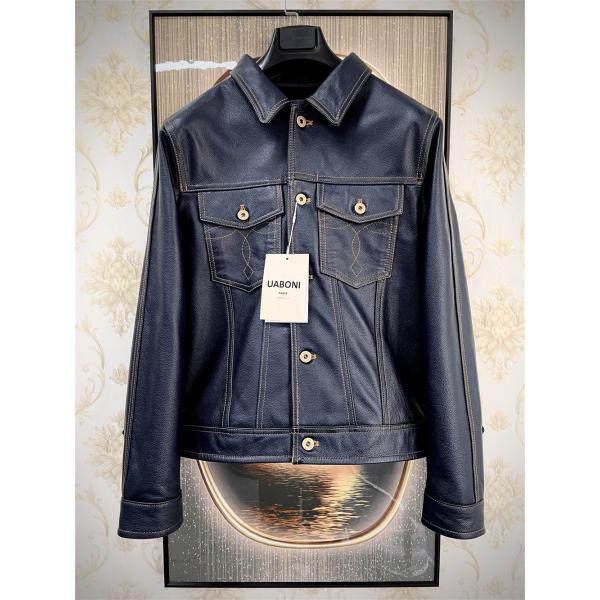20%off レザージャケット EU製 Uaboni*Paris*ユアボニ 牛革 重厚 個性