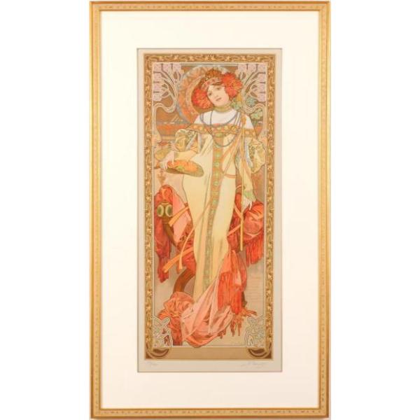 アルフォンス・ミュシャ 絵画 アールヌーボー リトグラフ 複製版画