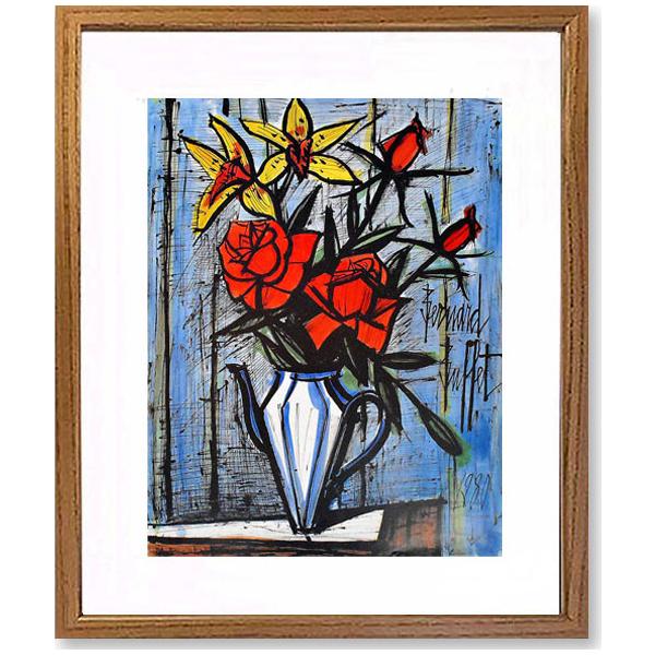 絵画 ビュッフェ バラと欄 インテリア （ Bernard Buffet ベルナール