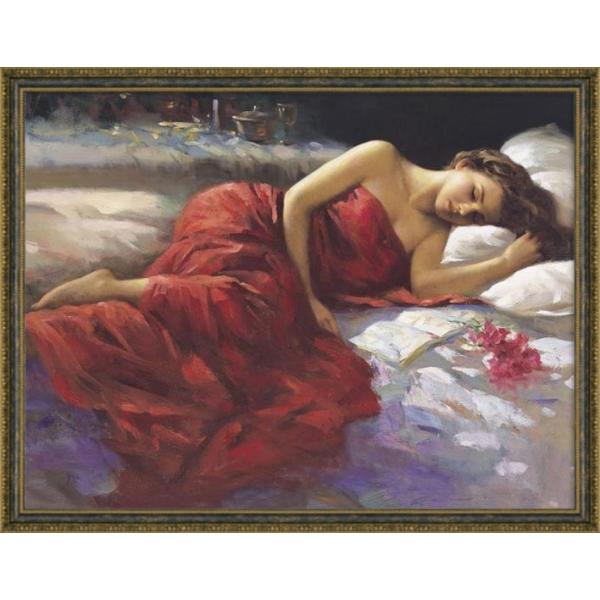 絵画 インテリア 油絵 F6-050113 人物 女性像 絵画 インテリア 額付