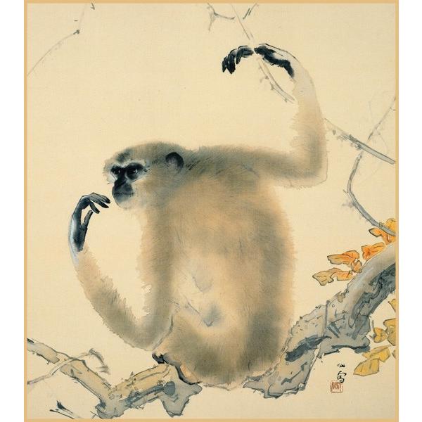 干支色紙 申年 -霜猿- 橋本関雪筆 / たとう紙・解説付 : 京都からの