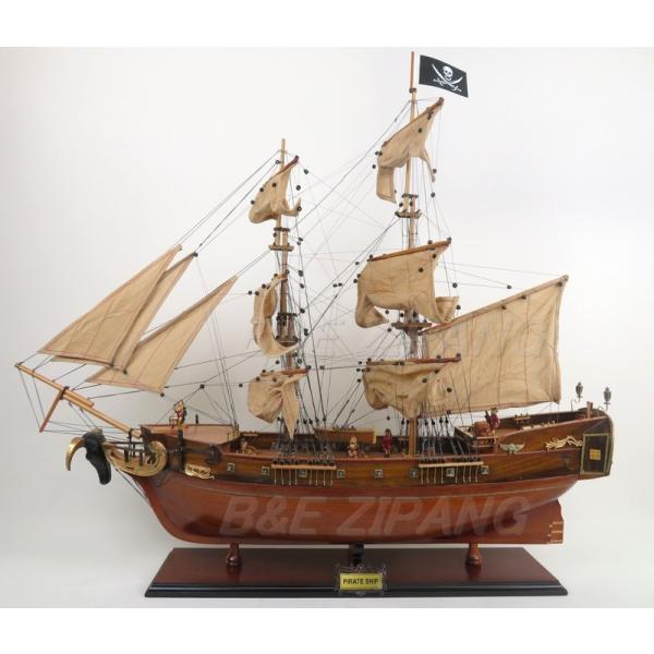 帆船模型 完成品 木製 パイレーツシップ 海賊船 モデルシップ 全長90cm