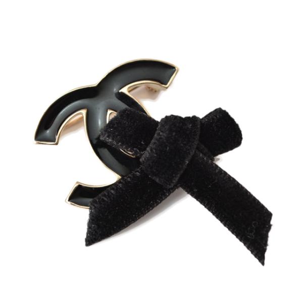 極美品！CHANEL シャネル ピンブローチ 傘 ココ ヴィンテージ ブラック