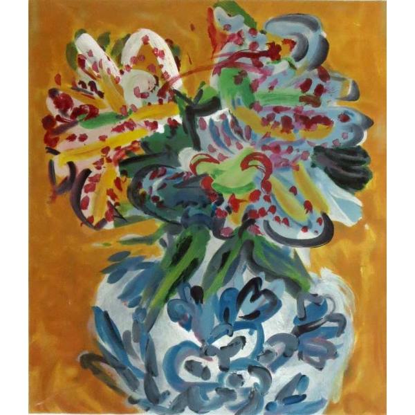 梅原龍三郎チューリップ鉛筆画真作巨匠 梅原龍三郎チューリップ鉛筆画