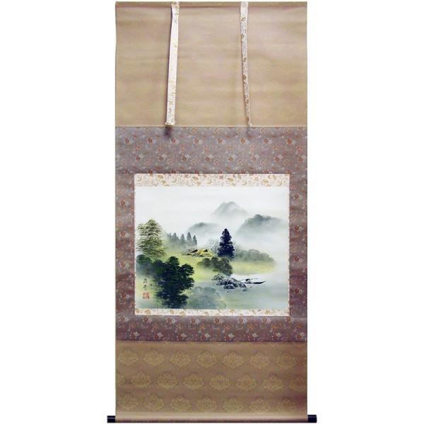 掛け軸 桜井浩堂 月下白鷺之図 絹本 希少 軸装 茶道具 掛軸 美品 です