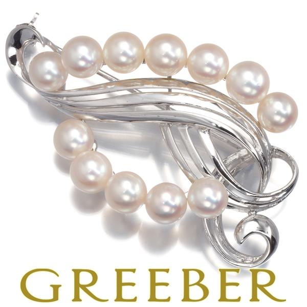 Mikimoto シルバー パール ブローチ